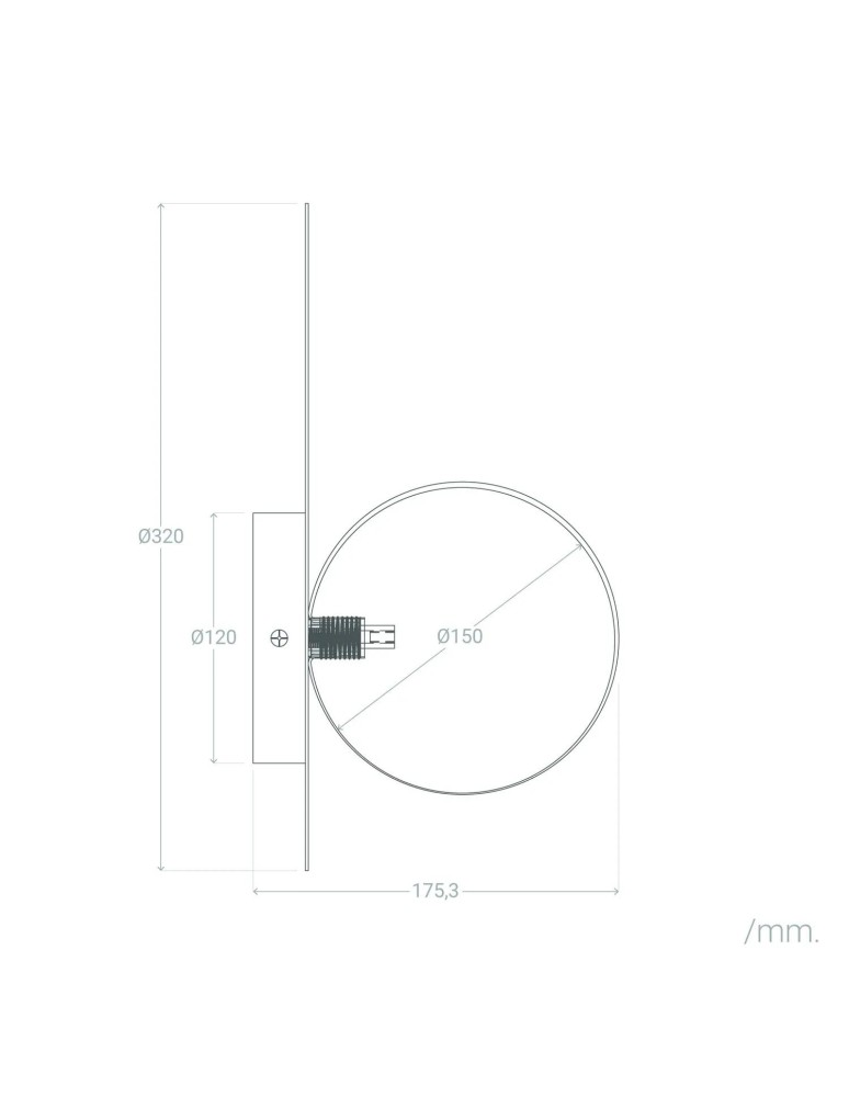 Abruzzo Kinkiet Złoty Kula Mleczna Gama G9 32cm ABR-KG-G9