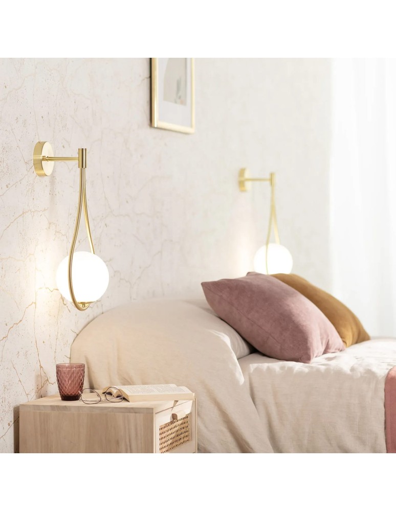 Wall lamps - Abruzzo Wall lamp Gold Alice Milk Ball G9 50cm ABR-KA-G9 - product kolory-swiatla.pl 3