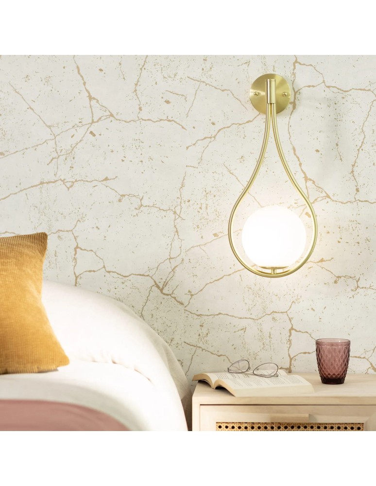 Wall lamps - Abruzzo Wall lamp Gold Alice Milk Ball G9 50cm ABR-KA-G9 - product kolory-swiatla.pl 4