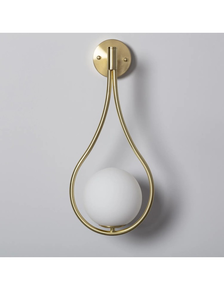 Abruzzo Kinkiet Złoty Kula Mleczna Alice G9 50cm ABR-KA-G9