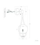 Abruzzo Kinkiet Złoty Kula Mleczna Alice G9 50cm ABR-KA-G9