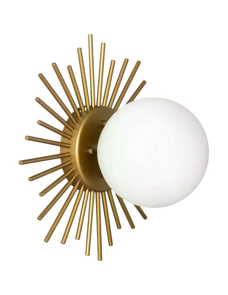Wall lamps - Abruzzo Wall lamp Gold Milk Ball E27 Vittoria 30cm ABR-KV-E14 - product kolory-swiatla.pl 1