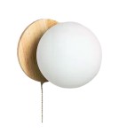 Abruzzo Kinkiet Złoty Kula Mleczna drewniany Tore E27 ABR-KT-E27