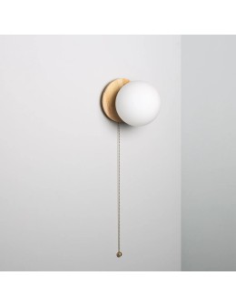 Abruzzo Wall lamp Gold Milk Ball Wooden Tore E27 ABR-KT-E27 - product 2
