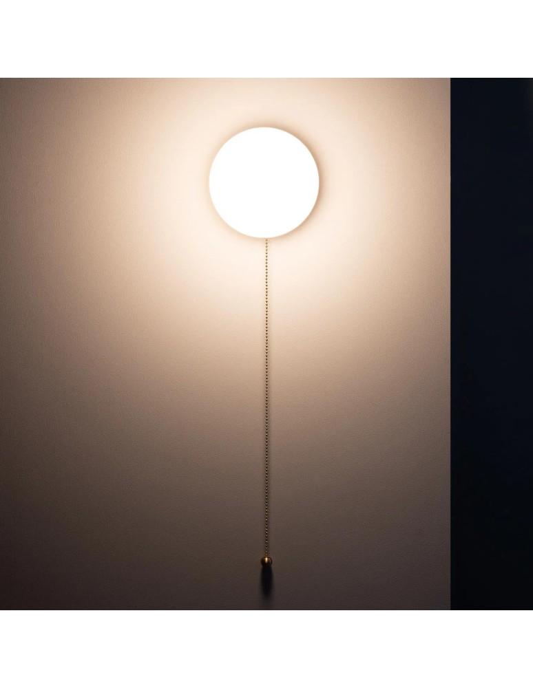 Wall lamps - Abruzzo Wall lamp Gold Milk Ball Wooden Tore E27 ABR-KT-E27 - product kolory-swiatla.pl 5