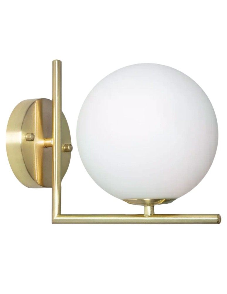 Abruzzo Kinkiet Złoty Kula Mleczna Riccardo E14 ABR-KRR-E14