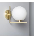 Abruzzo Kinkiet Złoty Kula Mleczna Riccardo E14 ABR-KRR-E14