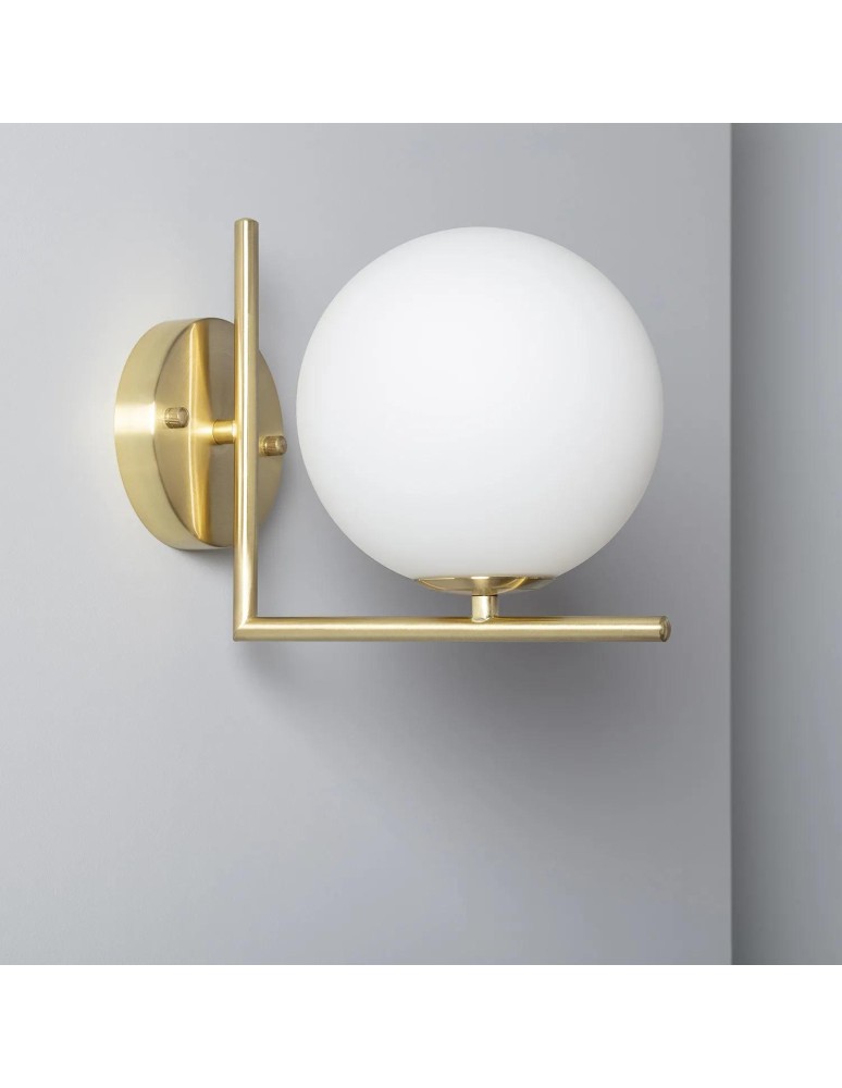 Wall lamps - Abruzzo Wall lamp Gold Milk Ball Riccardo E14 ABR-KRR-E14 - product kolory-swiatla.pl 2