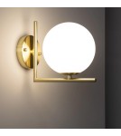 Abruzzo Kinkiet Złoty Kula Mleczna Riccardo E14 ABR-KRR-E14