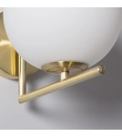 Abruzzo Kinkiet Złoty Kula Mleczna Riccardo E14 ABR-KRR-E14