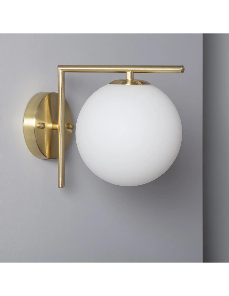 Abruzzo Kinkiet Złoty Kula Mleczna Riccardo E14 ABR-KRR-E14