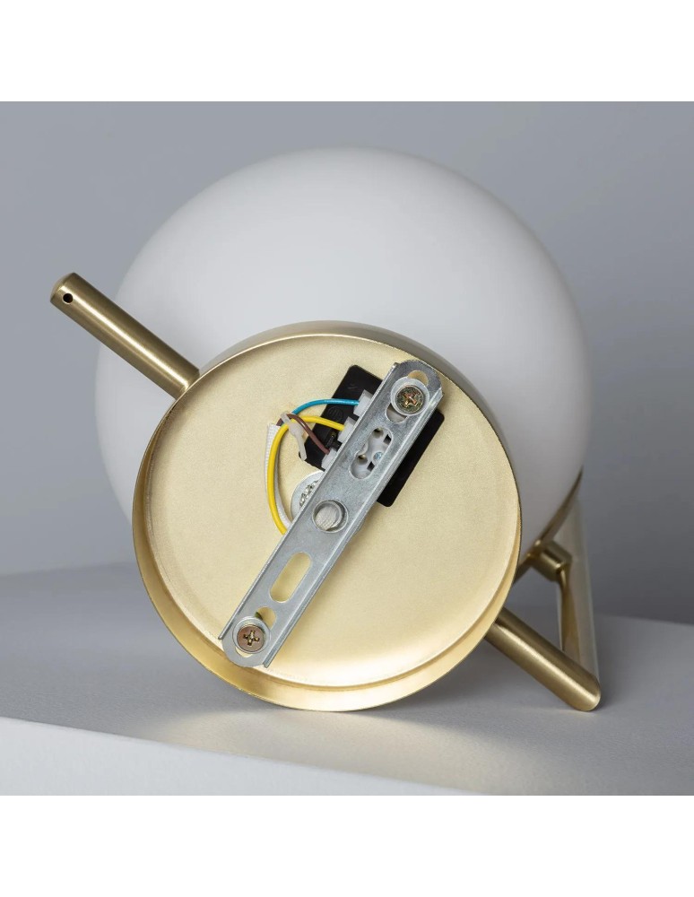 Abruzzo Kinkiet Złoty Kula Mleczna Riccardo E14 ABR-KRR-E14