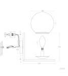 Wall lamps - Abruzzo Wall lamp Gold Milk Ball Riccardo E14 ABR-KRR-E14 - product 10