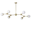 Abruzzo Lampa Sufitowa Złota Kule Mleczne Ricardo 6xG9 ABR-LWR-6XE27