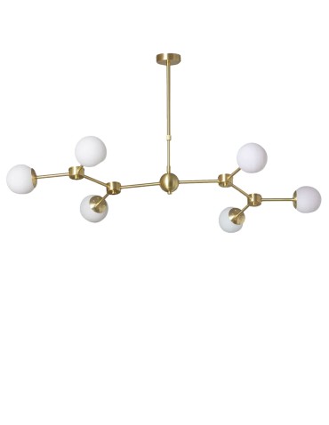 Abruzzo Ricardo 6xG9 Gold Milk Balls Ceiling Lamp ABR-LWR-6XE27