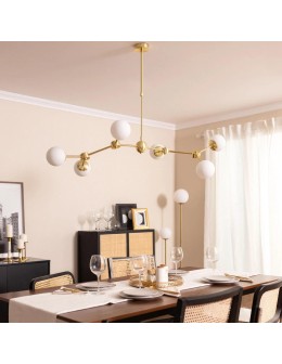 Abruzzo Ricardo 6xG9 Gold Milk Balls Ceiling Lamp ABR-LWR-6XE27 - product 2