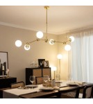 Abruzzo Lampa Sufitowa Złota Kule Mleczne Ricardo 6xG9 ABR-LWR-6XE27