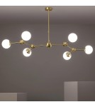 Abruzzo Lampa Sufitowa Złota Kule Mleczne Ricardo 6xG9 ABR-LWR-6XE27