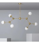 Abruzzo Lampa Sufitowa Złota Kule Mleczne Ricardo 6xG9 ABR-LWR-6XE27