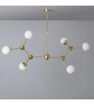 Abruzzo Lampa Sufitowa Złota Kule Mleczne Ricardo 6xG9 ABR-LWR-6XE27