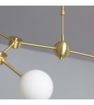 Abruzzo Lampa Sufitowa Złota Kule Mleczne Ricardo 6xG9 ABR-LWR-6XE27