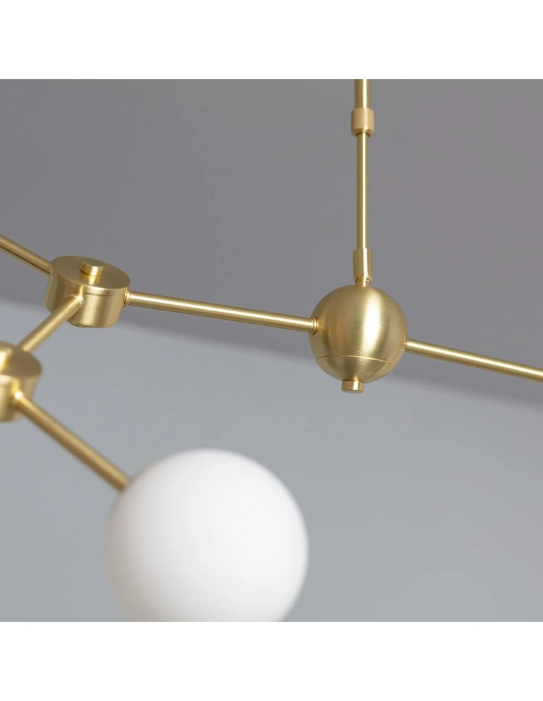 Pendant lamps spheres - Abruzzo Ricardo 6xG9 Gold Milk Balls Ceiling Lamp ABR-LWR-6XE27 - product kolory-swiatla.pl 7