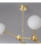 Pendant lamps spheres - Abruzzo Ricardo 6xG9 Gold Milk Balls Ceiling Lamp ABR-LWR-6XE27 - product 9