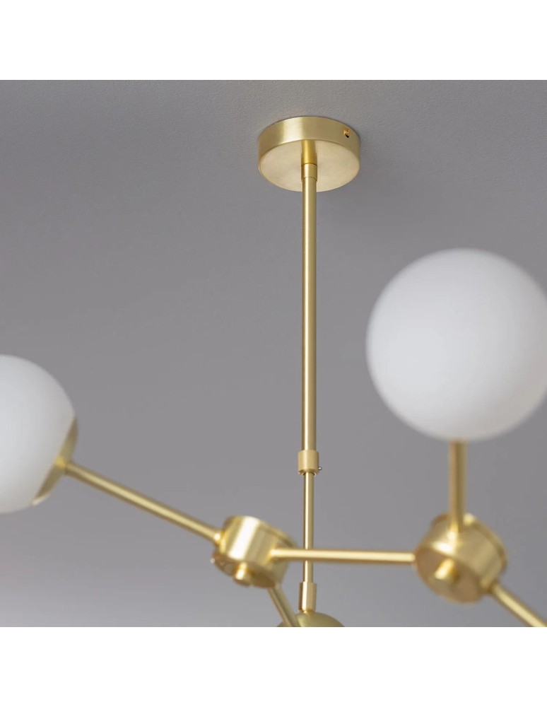 Abruzzo Lampa Sufitowa Złota Kule Mleczne Ricardo 6xG9 ABR-LWR-6XE27