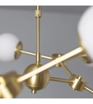 Pendant lamps spheres - Abruzzo Ricardo 6xG9 Gold Milk Balls Ceiling Lamp ABR-LWR-6XE27 - product 10