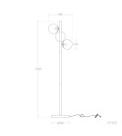 Abruzzo Lampa Podłogowa Złota Kule Pugilia 3xE27 ABR-LSP-3XE27