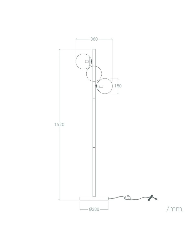 Floor lamps - Abruzzo Pugilia Gold Spheres Floor Lamp 3xE27 ABR-LSP-3XE27 - product kolory-swiatla.pl 8