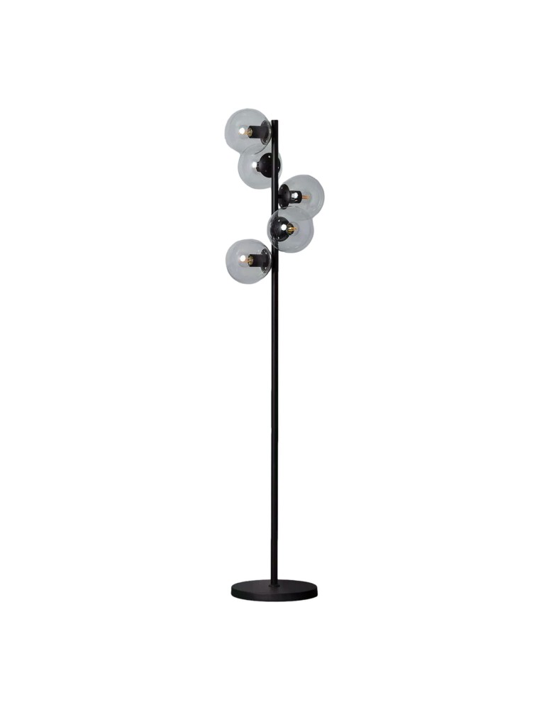 Floor lamps - Abruzzo Floor Lamp Black Spheres Valle 5xE27 ABR-LPV-5XE27 - product kolory-swiatla.pl 1
