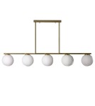 Abruzzo Lampa Wisząca Złota Kule Mleczne Marche 6xE27 ABR-LWM-6XE27