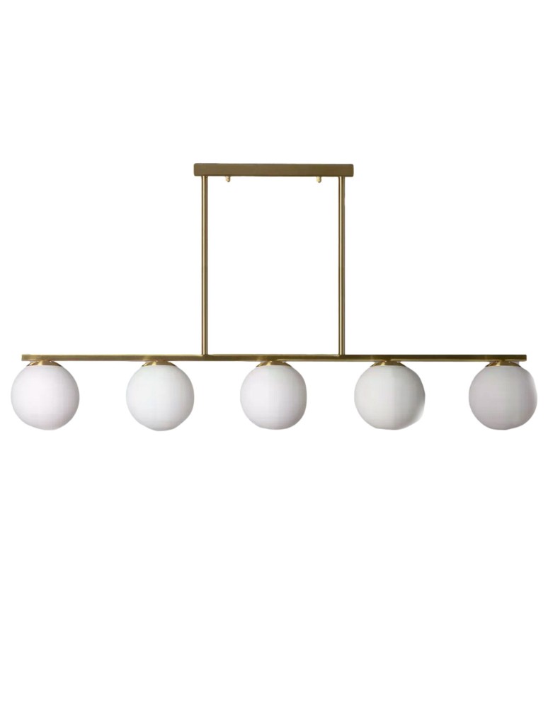 Pendant lamps - Abruzzo Pendant Lamp Gold Marche Milk Balls 6xE27 ABR-LWM-6XE27. - product kolory-swiatla.pl 1