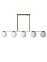 View Abruzzo Pendant Lamp Gold Marche Milk Balls 6xE27 ABR-LWM-6XE27.