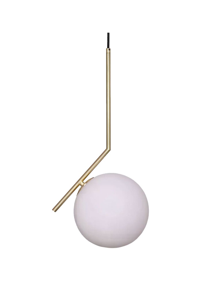 Pendant lamps - Abruzzo Toscana E14 Gold Milk Ball Pendant Lamp ABR-LWKT-E27. - product kolory-swiatla.pl 1