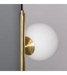 Abruzzo Lampa Wisząca Złota Kula Mleczna Bari 2xE27 ABR-LWB-E27