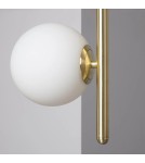 Abruzzo Lampa Wisząca Złota Kula Mleczna Bari 2xE27 ABR-LWB-E27
