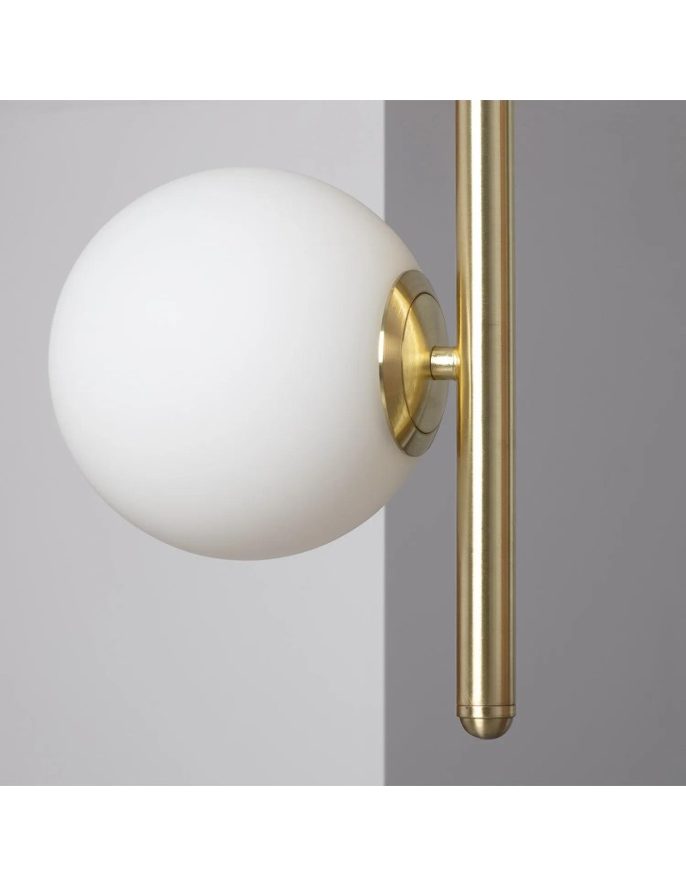 Abruzzo Lampa Wisząca Złota Kula Mleczna Bari 2xE27 ABR-LWB-E27