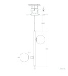 Pendant lamps - Abruzzo Bari Gold Milk Ball Pendant Lamp 2xE27 ABR-LWB-E27 - product 8