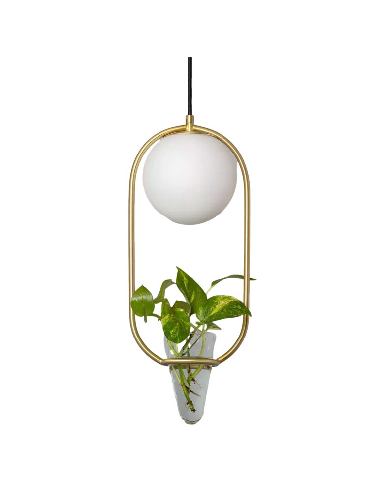 Pendant lamps - Abruzzo Pendant Lamp Gold Milk Ball Umbria E27 ABR-LWU-E27 - product kolory-swiatla.pl 1