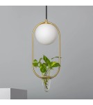 Pendant lamps - Abruzzo Pendant Lamp Gold Milk Ball Umbria E27 ABR-LWU-E27 - product 2