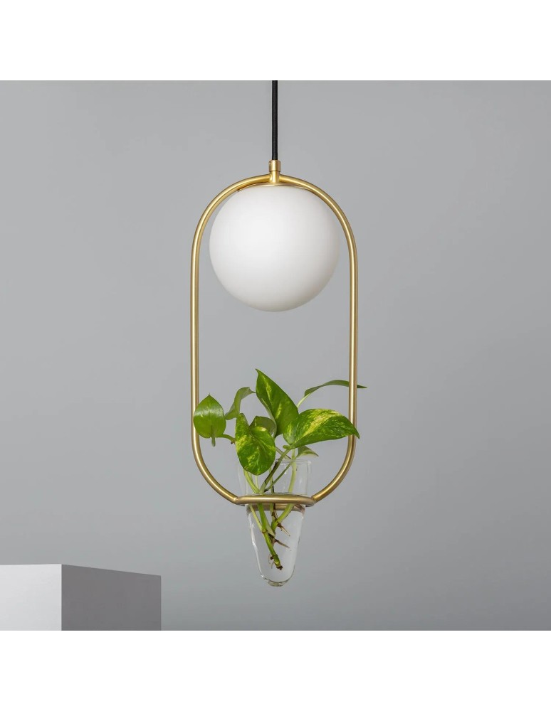 Pendant lamps - Abruzzo Pendant Lamp Gold Milk Ball Umbria E27 ABR-LWU-E27 - product kolory-swiatla.pl 2