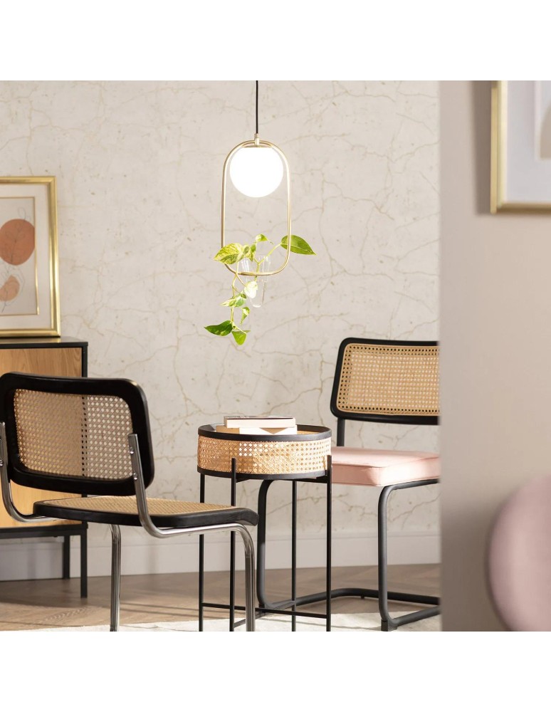 Abruzzo Lampa Wisząca ZłotaKula Mleczna Umbria E27 ABR-LWU-E27