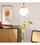 Abruzzo Lampa Wisząca ZłotaKula Mleczna Umbria E27 ABR-LWU-E27