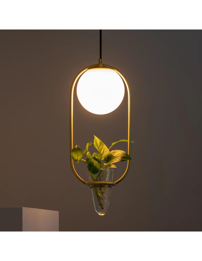 Abruzzo Lampa Wisząca ZłotaKula Mleczna Umbria E27 ABR-LWU-E27