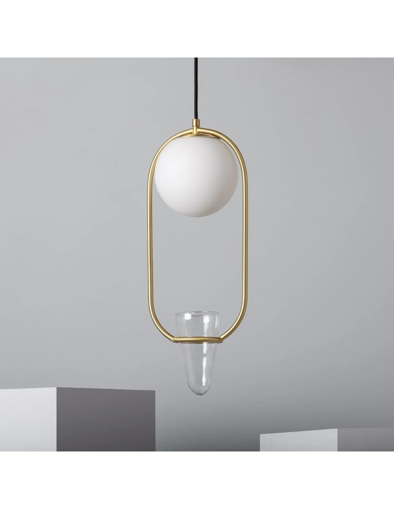 Abruzzo Lampa Wisząca ZłotaKula Mleczna Umbria E27 ABR-LWU-E27