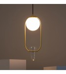 Abruzzo Lampa Wisząca ZłotaKula Mleczna Umbria E27 ABR-LWU-E27