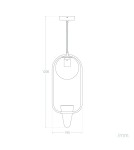 Abruzzo Lampa Wisząca ZłotaKula Mleczna Umbria E27 ABR-LWU-E27