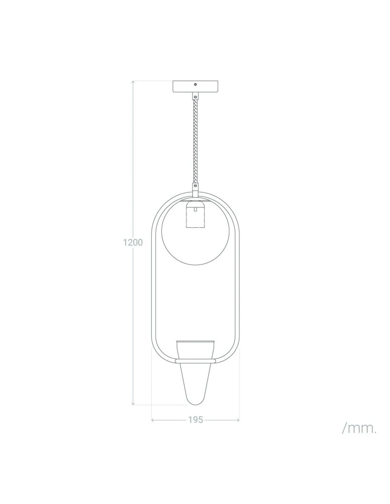 Abruzzo Lampa Wisząca ZłotaKula Mleczna Umbria E27 ABR-LWU-E27